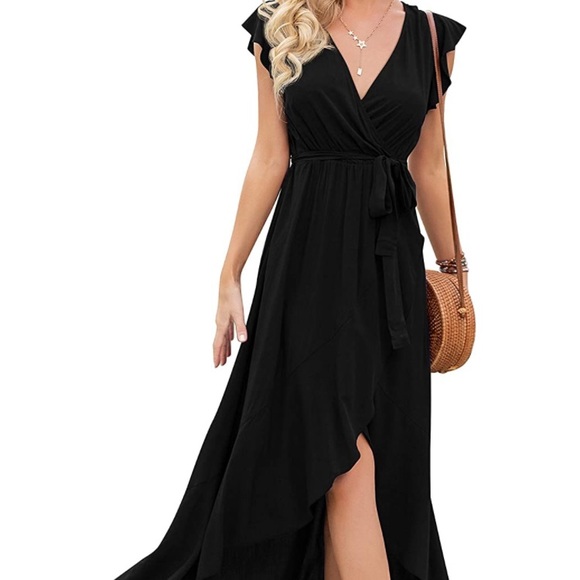 Dresses & Skirts - Black bohemian high low maxi dress